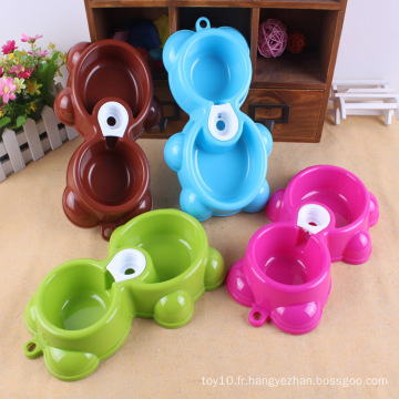 Pet Pet Bear Pet Double Bowl